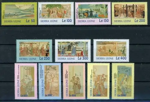 Sierra Leone 4048-4059 postfrisch Asiatische Kunst #JC429