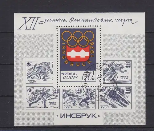 Sowjetunion Block 109 gestempelt Olympia 1976 Innsbruck, Soviet Unio used #GE220