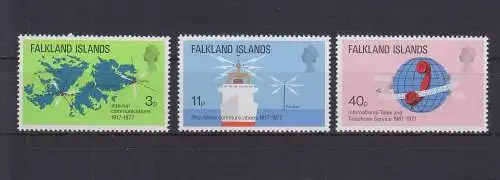 Falklandinseln 252-254 postfrisch Fernmeldewesen,MNH #GE236