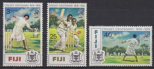 Fidschi 317-319 postfrisch Sport Kricket Cricket, MNH #GE238