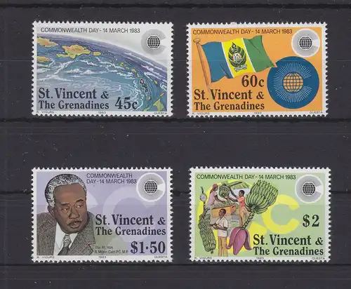 St. Vincent 651-654 postfrisch Comminwealth Day #GE295
