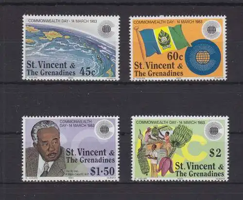 St. Vincent 651-654 postfrisch Comminwealth Day #GE295