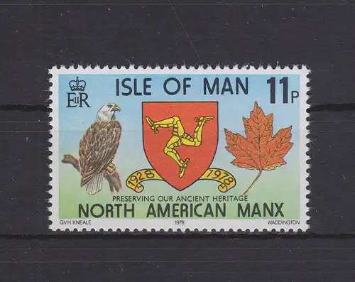 GB Isle of Man 131 postfrisch 50 Jahre Nordamerik. Manx Vereinigung #GE315