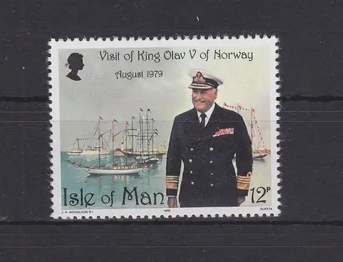 GB Isle of Man 172 postfrisch Besuch von König Olav V #GE324