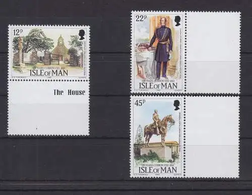 GB Isle of Man 292-294 postfrisch 200. Geburtstag Mark Cubbon #GE339