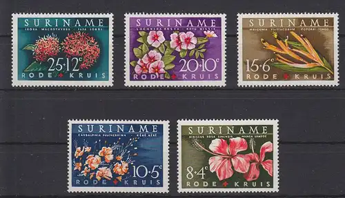 Suriname 416-420 postfrisch Natur Blumen #GE374