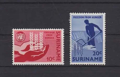 Suriname 431-432 postfrisch Kampf gegen Hunger #GE375