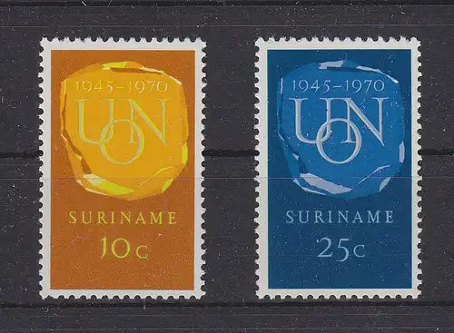 Suriname 579-580 postfrisch Vereinte Nationen UNO #GE379