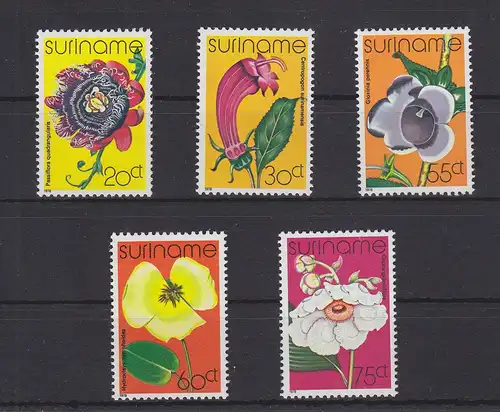 Suriname 807-811 postfrisch Blüten Blumen Flowers #GE392