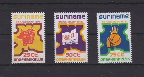 Suriname 702-704 postfrisch Unabhänigigkeit #GE393