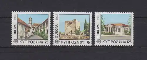 Zypern 484-486 postfrisch Baudenkmäler, Cyprus MNH #GE107