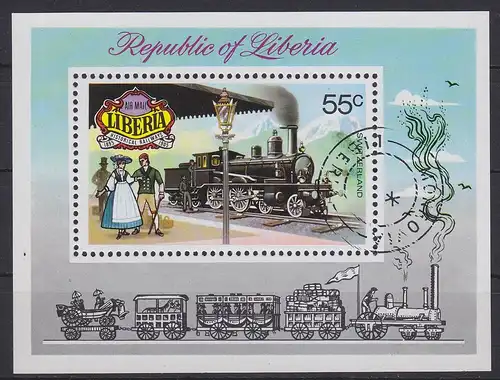 Liberia Block 66 mit 875 gestempelt Eisenbahn, used #GE157