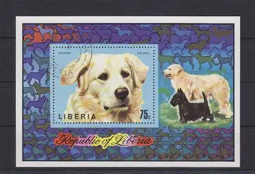 Liberia Block 71 mit 920 gestempelt Hunde, used #GE158