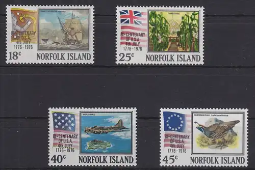 Norfolkinsel 177-180 postfrisch 200 Jahre Unabhängigkeit der USA #GE185