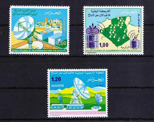 Algerien 652-654 postfrisch Nachrichtenübermittlung durch Satelliten #RD769