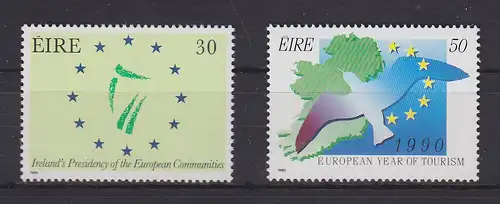 Irland 698-699 postfrisch Vorsitz in EG, Tourismus, MNH #RB046