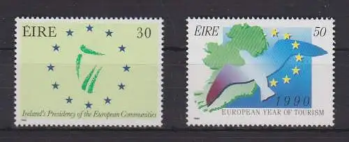 Irland 698-699 postfrisch Vorsitz in EG, Tourismus, MNH #RB046