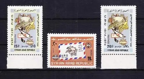 Syrien 1262-1264 postfrisch Weltpostverein (UPU), MNH #RB490