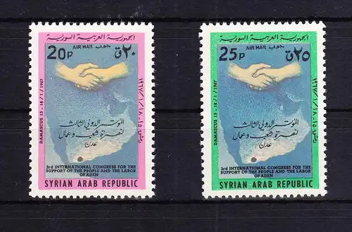 Syrien 959-960 postfrisch Solidaritätskongreß mit Aden, MNH #RB546