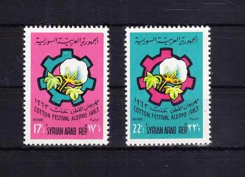 Syrien 846-847 postfrisch Baumwollfest Aleppo, MNH #RB566