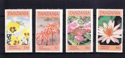 Tansania 324-327 postfrisch Blumen, MNH #RB667