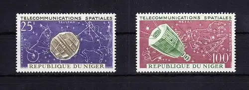 Niger 59-60 postfrisch Weltraum Fernmeldewesen, MNH #RB725