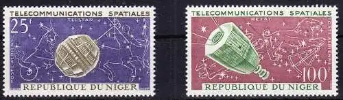 Niger 59-60 postfrisch Weltraum Fernmeldewesen, MNH #RB725