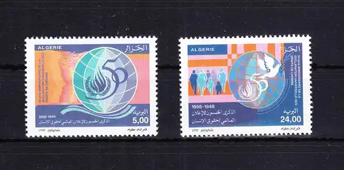 Algerien 1232-1233 postfrisch 50 Jahre Menschenrecht, MNH #RB778