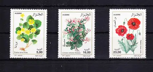 Algerien 1178-1180 postfrisch Blüten Blumen, MNH #RB784