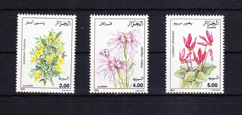 Algerien 1041-1043 postfrisch Blüten Blumen, MNH #RB826