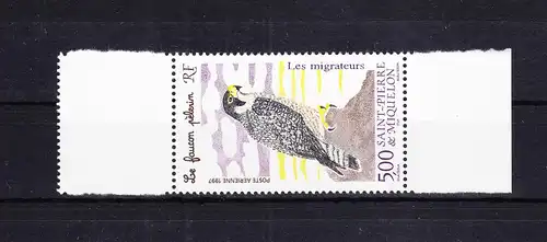Saint-Pierre und Miquelon 726 postfrisch Zugvögel, Falke, MNH #RB874