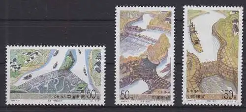 China Volksrepublik 2969-2971 postfrisch Natur, Fluß, MNH #RA918