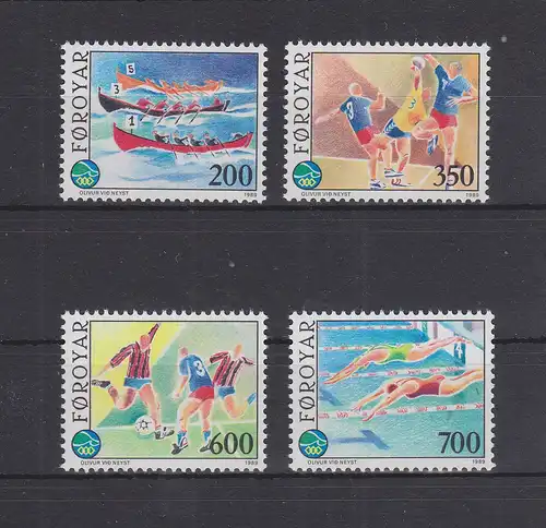 Färöer Inseln 186-189 postfrisch Sport, Denmark MNH #RA211