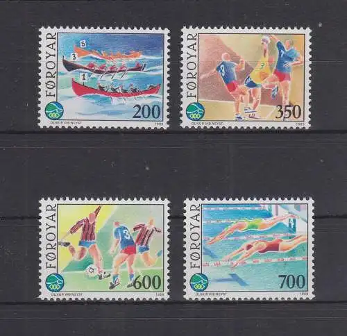 Färöer Inseln 186-189 postfrisch Sport, Denmark MNH #RA211