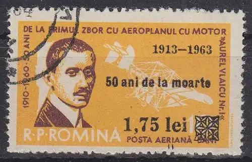 Rumänien 2175 gestempelt 50. Todestag Aurel Vlaicu, Romania used #RA060