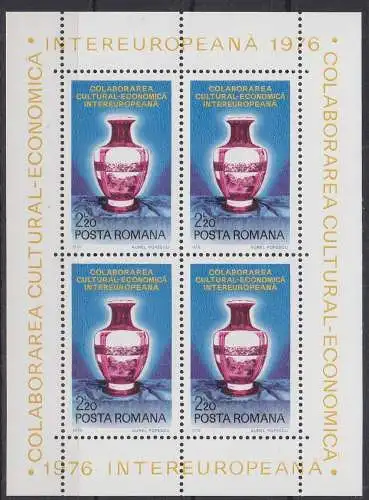 Rumänien Block 133 mit 3340 postfrisch Intereuropa, Romania MNH #RA226