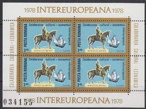 Rumänien Block 152 mit 3515 postfrisch Romania MNH #RA246