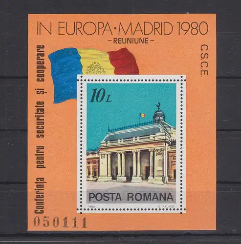 Rumänien Block 174 mit 3745 postfrisch Romania MNH #RA268