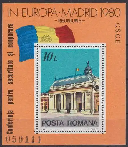 Rumänien Block 174 mit 3745 postfrisch Romania MNH #RA268