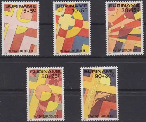 Suriname 1125-1129 postfrisch MNH, Ostern Easter #RA009