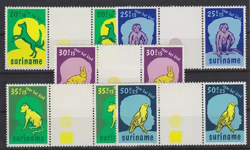 Suriname 794-798 postfrisch MNH, Haustiere Pets #RA036