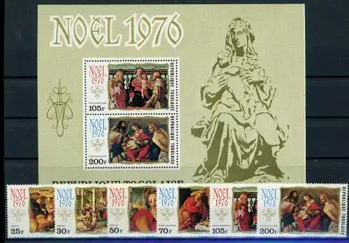 Togo 1194-1199 + Bl 108 postfrisch Weihnachten #IJ255