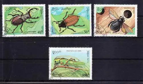 Laos 1481-1484 gestempelt Insekten #RE130