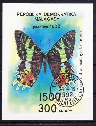 Madagaskar Block 190 gestempelt Schmetterlinge, Madagascar #RE131