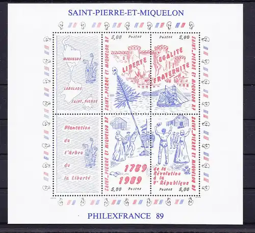 Saint-Pierre und Miquelon Block 2 mit 575-578 postfrisch #RE417