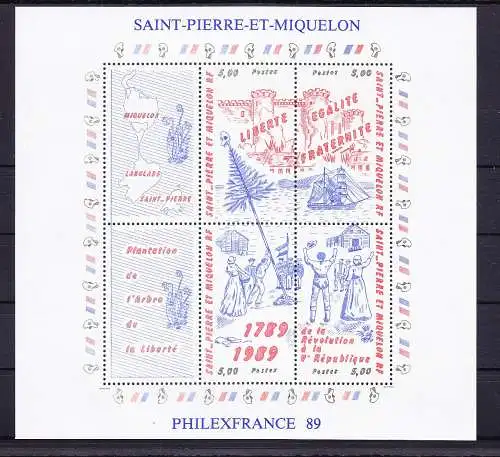 Saint-Pierre und Miquelon Block 2 mit 575-578 postfrisch #RE417