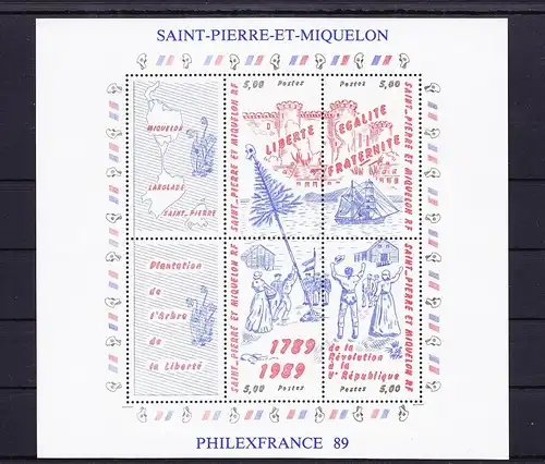 Saint-Pierre und Miquelon Block 2 mit 575-578 postfrisch #RE418