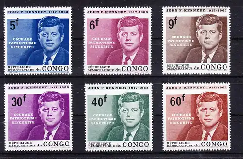 Kongo (Kinshasa) 207-212 postfrisch John F. Kennedy, Congo #RE509