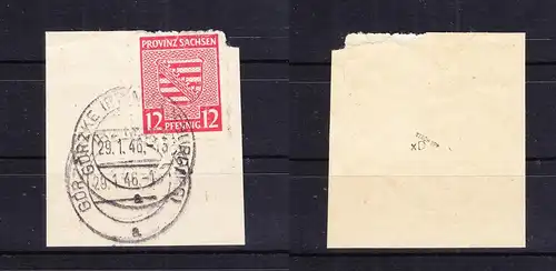 SBZ 71XD gestempelt auf Briefstück geprüft Ströh BPP #RE775