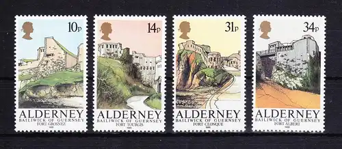 GB Alderney 28-31 postfrisch Festungen #RF726